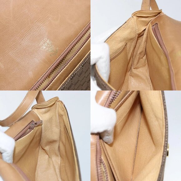 GUCCI Micro GG Canvas Shoulder Bag Brown Gold Auth BA6220 - Picture 14 of 14